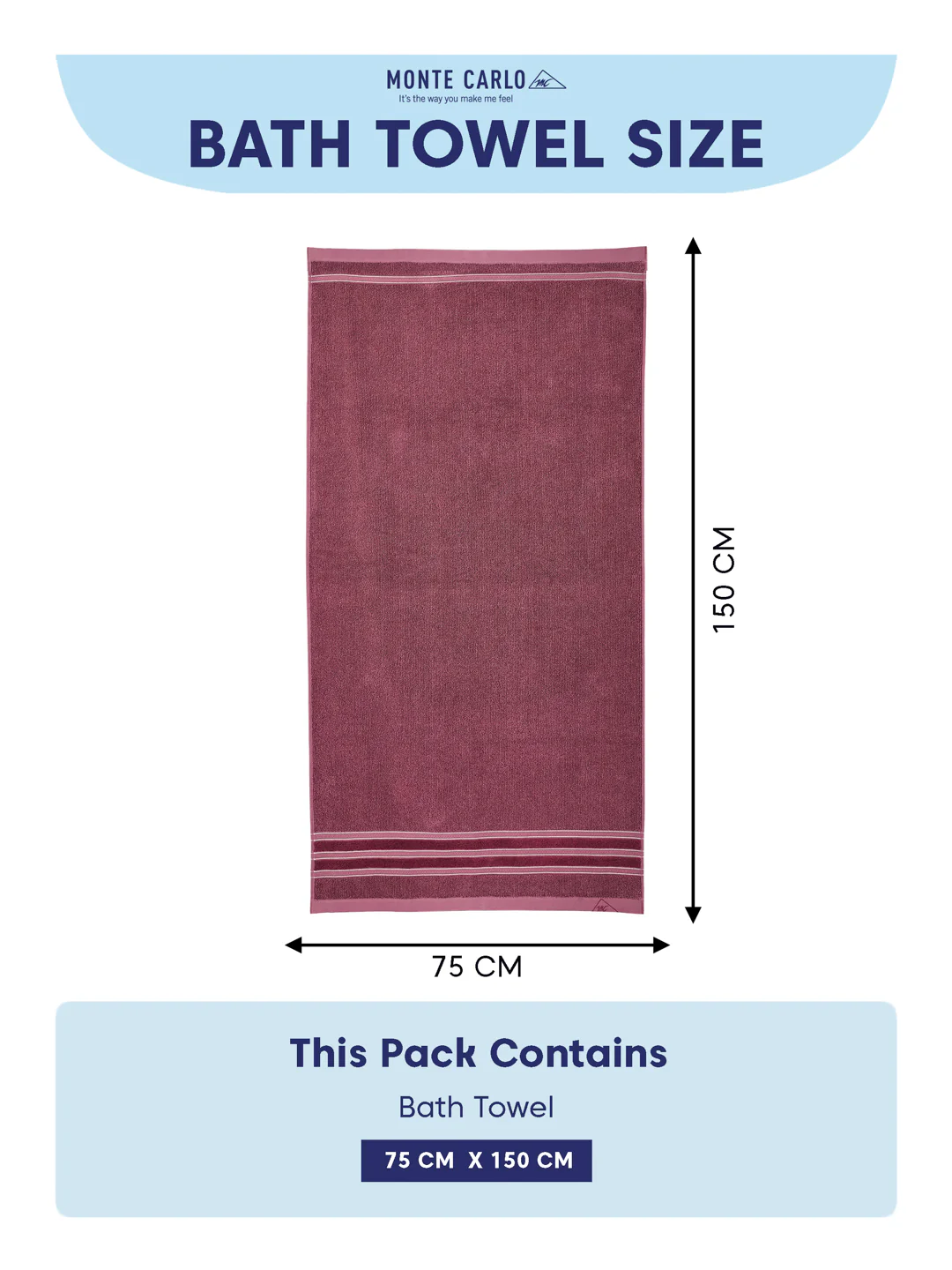 Luxury Burgundy Bamboo Cotton Self Design 630 GSM Bath Towel Eco Bamboo Bliss 1 Pc Box Pack - Image 8