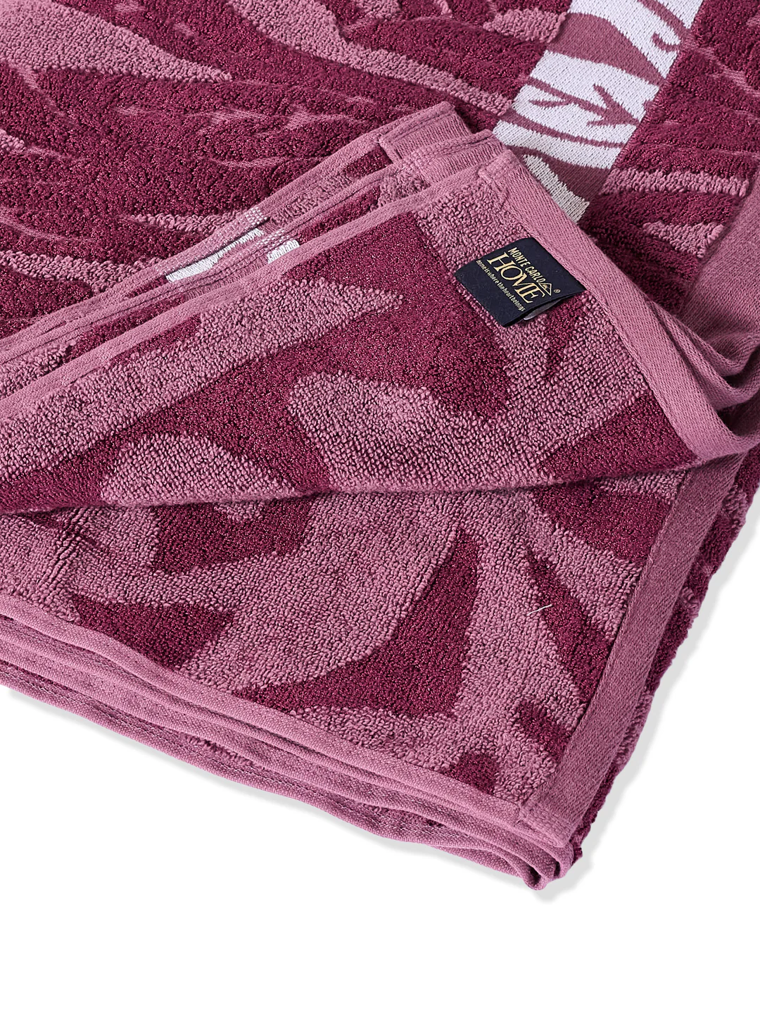 Luxury Burgundy Bamboo Cotton Self Design 630 GSM Bath Towel Eco Bamboo Bliss 1 Pc Pvc - Image 5