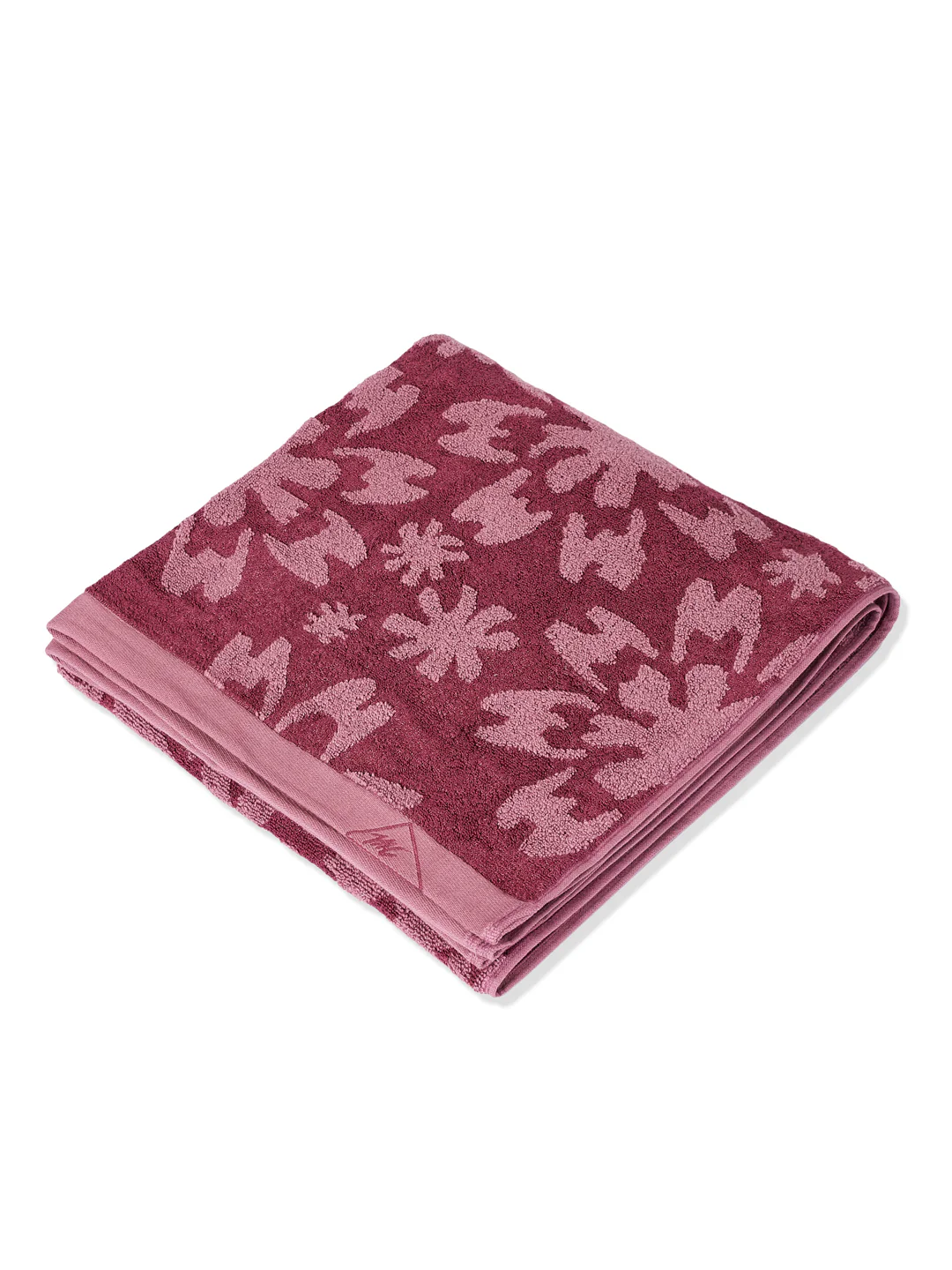 Luxury Burgundy Bamboo Cotton Self Design 630 GSM Bath Towel Eco Bamboo Bliss 1 Pc Pvc - Image 4