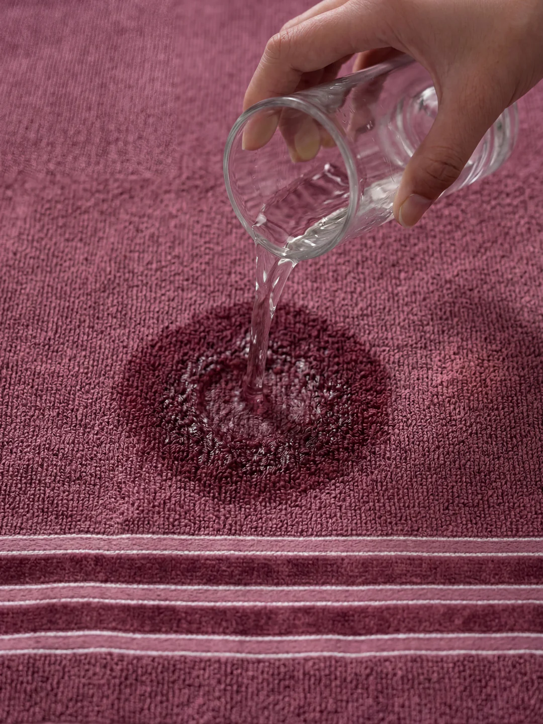 Luxury Burgundy Bamboo Cotton Self Design 630 GSM Bath Towel Eco Bamboo Bliss 1 Pc Pvc - Image 3