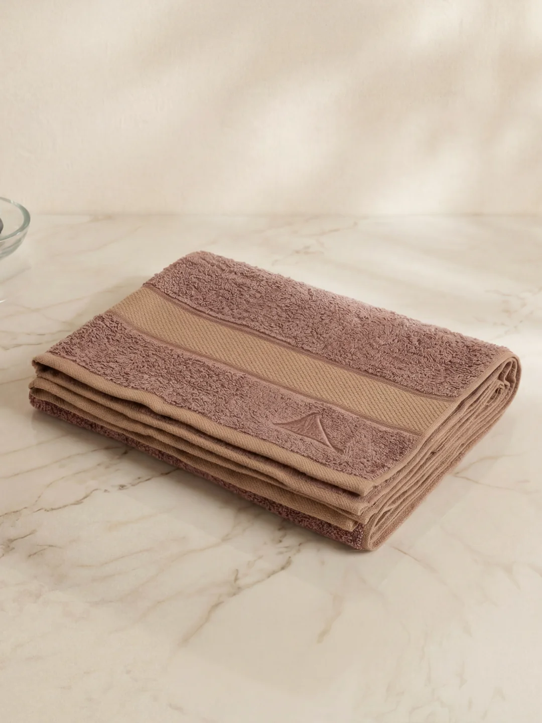 Luxury Camel Brown Bamboo Cotton Solid 600 GSM Bath Towel Eco Bamboo 1 Pc Pvc Pack - Image 2