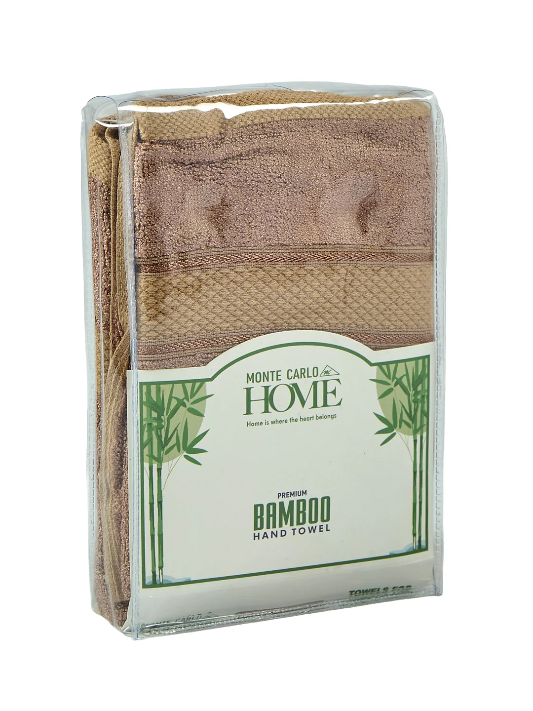 Luxury Camel Brown Bamboo Cotton Solid 600 GSM Hand Towel Eco Bamboo 2 Pc Set Pvc Pack - Image 11