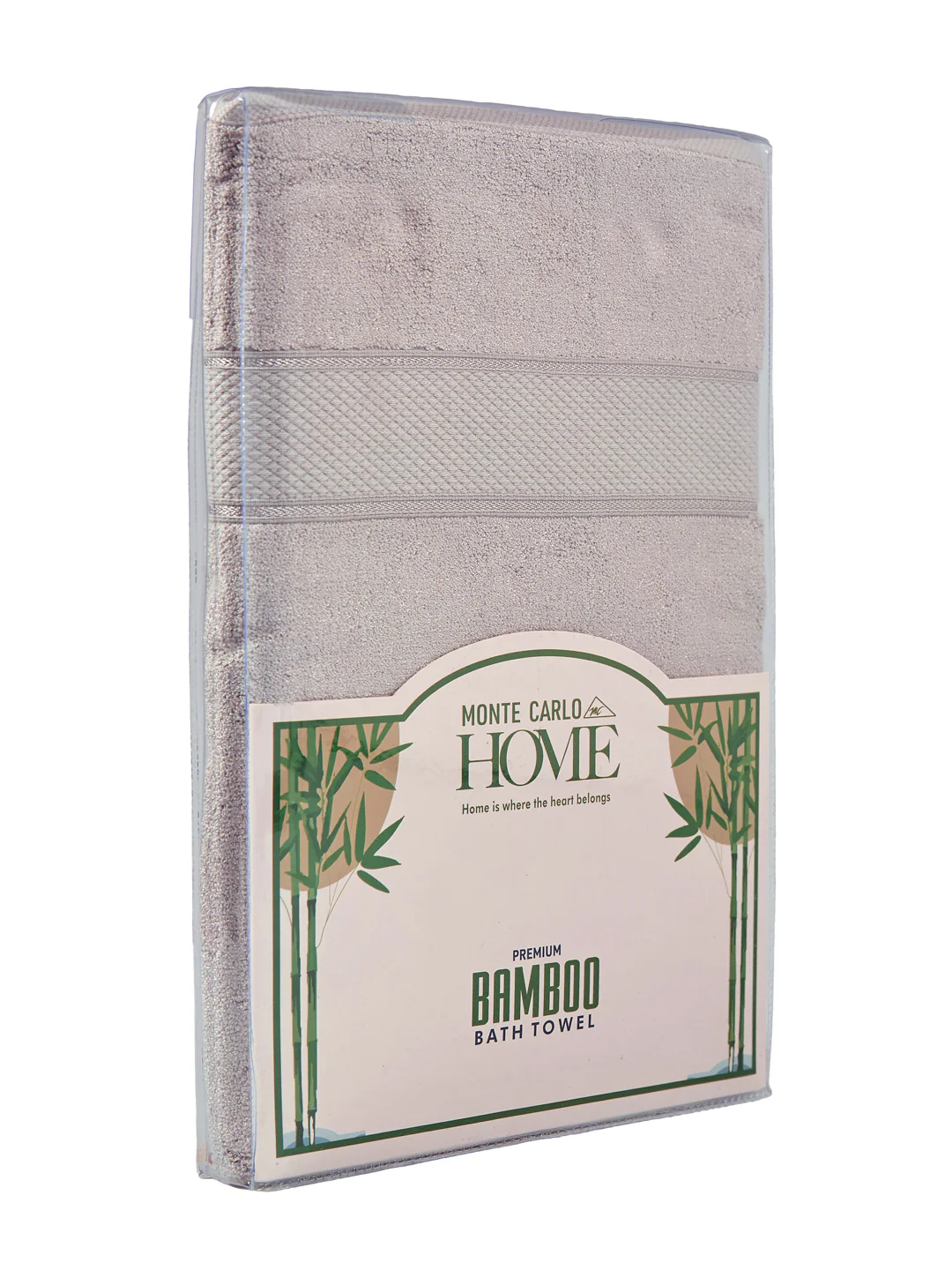 Luxury Light Grey Bamboo Cotton Solid 600 GSM Bath Towel Eco Bamboo 1 Pc Pvc Pack - Image 9