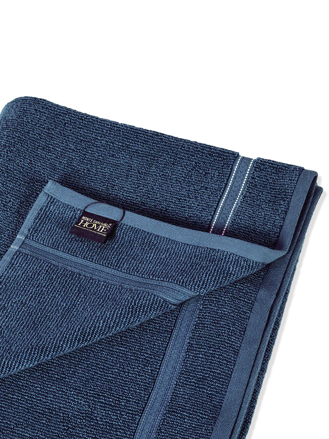 Luxury Navy Blue Bamboo Cotton Self Design 630 GSM Bath Towel Eco Bamboo Bliss 1 Pc Box Pack - Image 5