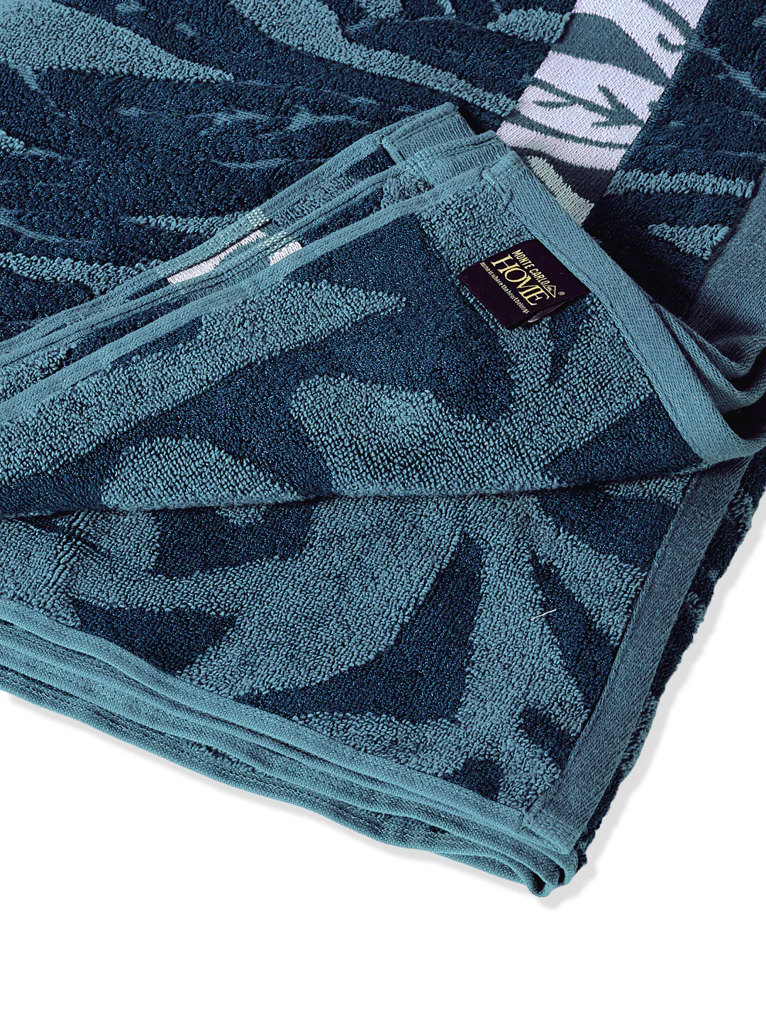 Luxury Navy Blue Bamboo Cotton Self Design 630 GSM Bath Towel Eco Bamboo Bliss 1 Pc Pvc - Image 5