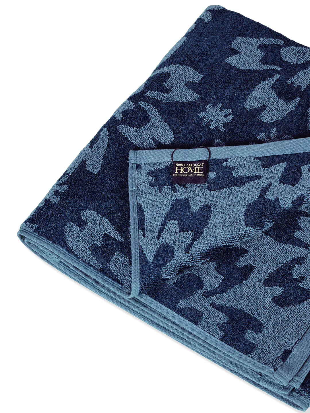 Luxury Navy Blue Bamboo Cotton Self Design 630 GSM Bath Towel Eco Bamboo Bliss 1 Pc Pvc - Image 5