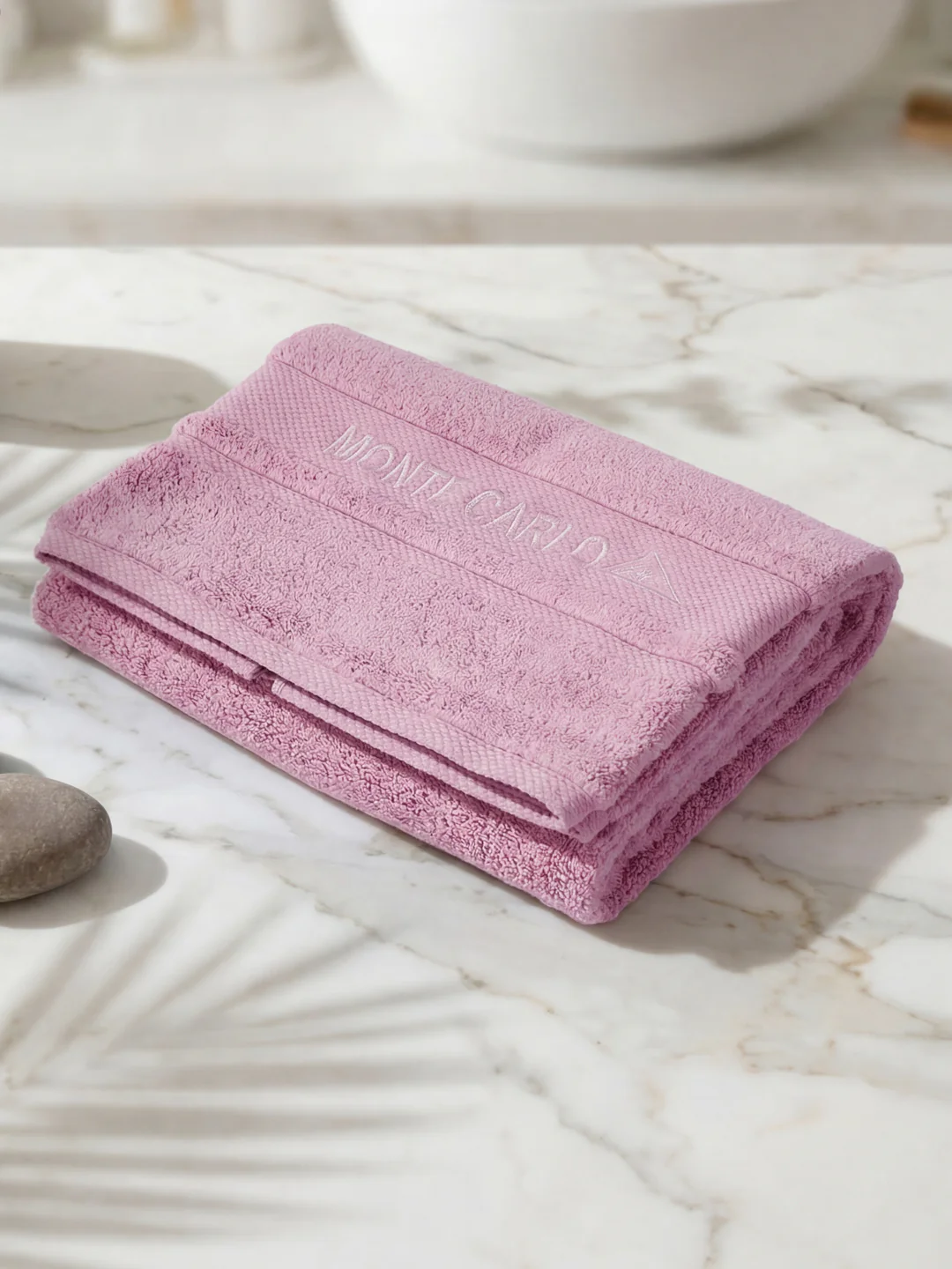 Luxury Pink 100% Cotton Solid 625 GSM Bath Towel Eusapia 1 Pc Box Pack - Image 2
