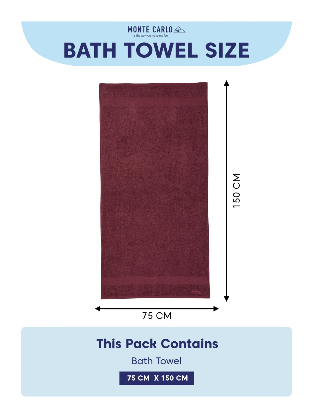 Maroon 100% Cotton Solid 380 GSM Bath Towel Jazz 4 Pc Set Gifting Box Pack - Image 10