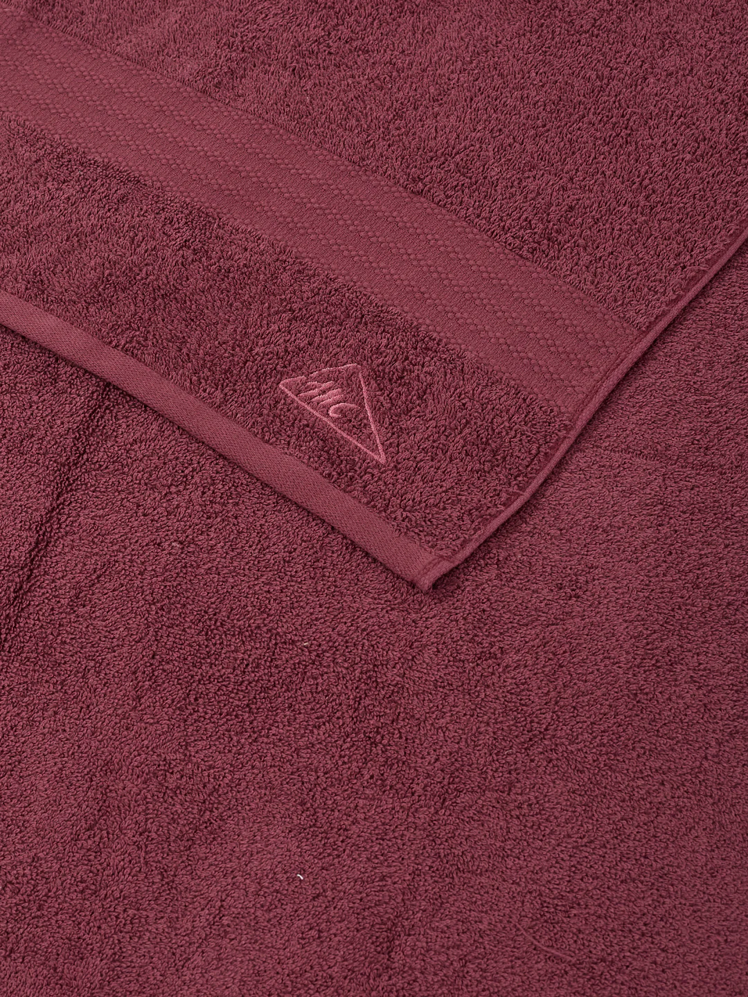 Maroon 100% Cotton Solid 380 GSM Bath Towel Jazz 4 Pc Set Gifting Box Pack - Image 8