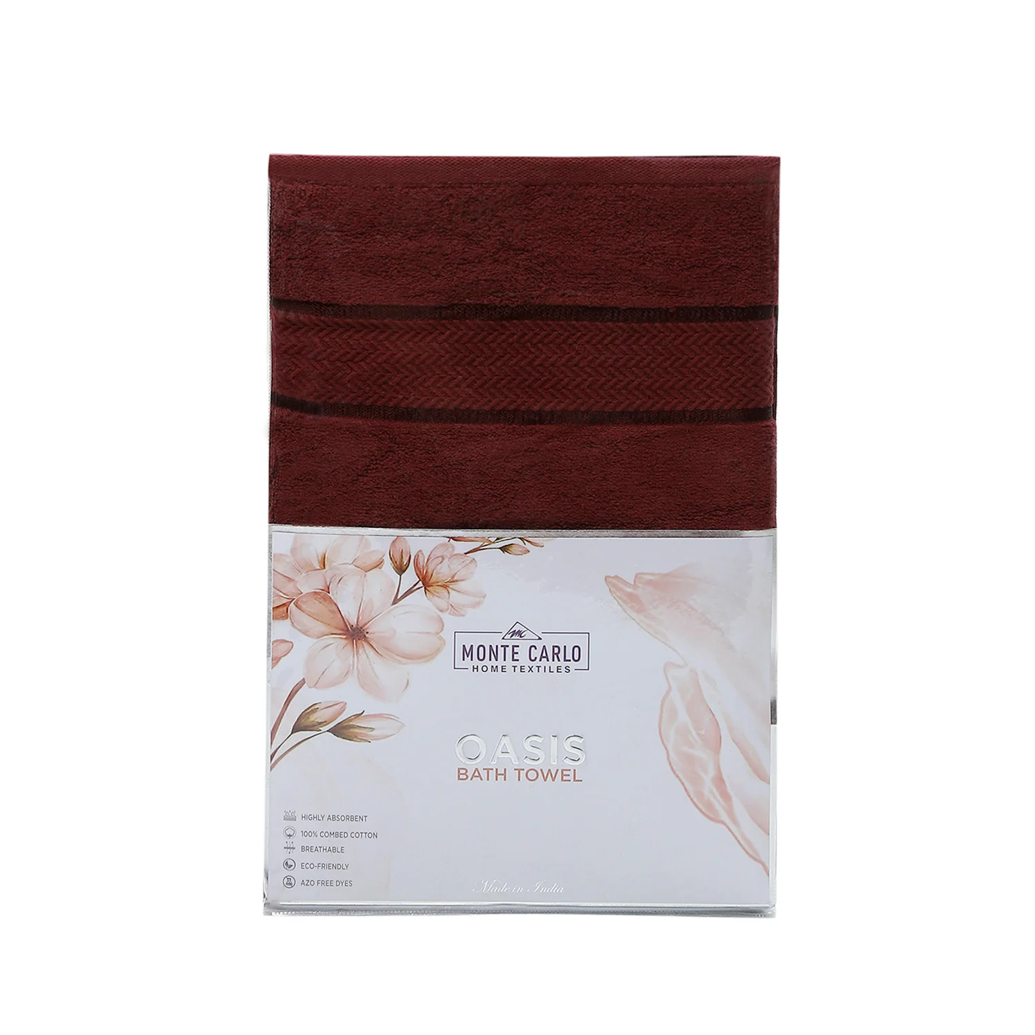 Maroon Cotton 450 GSM Bath Towel - Image 5