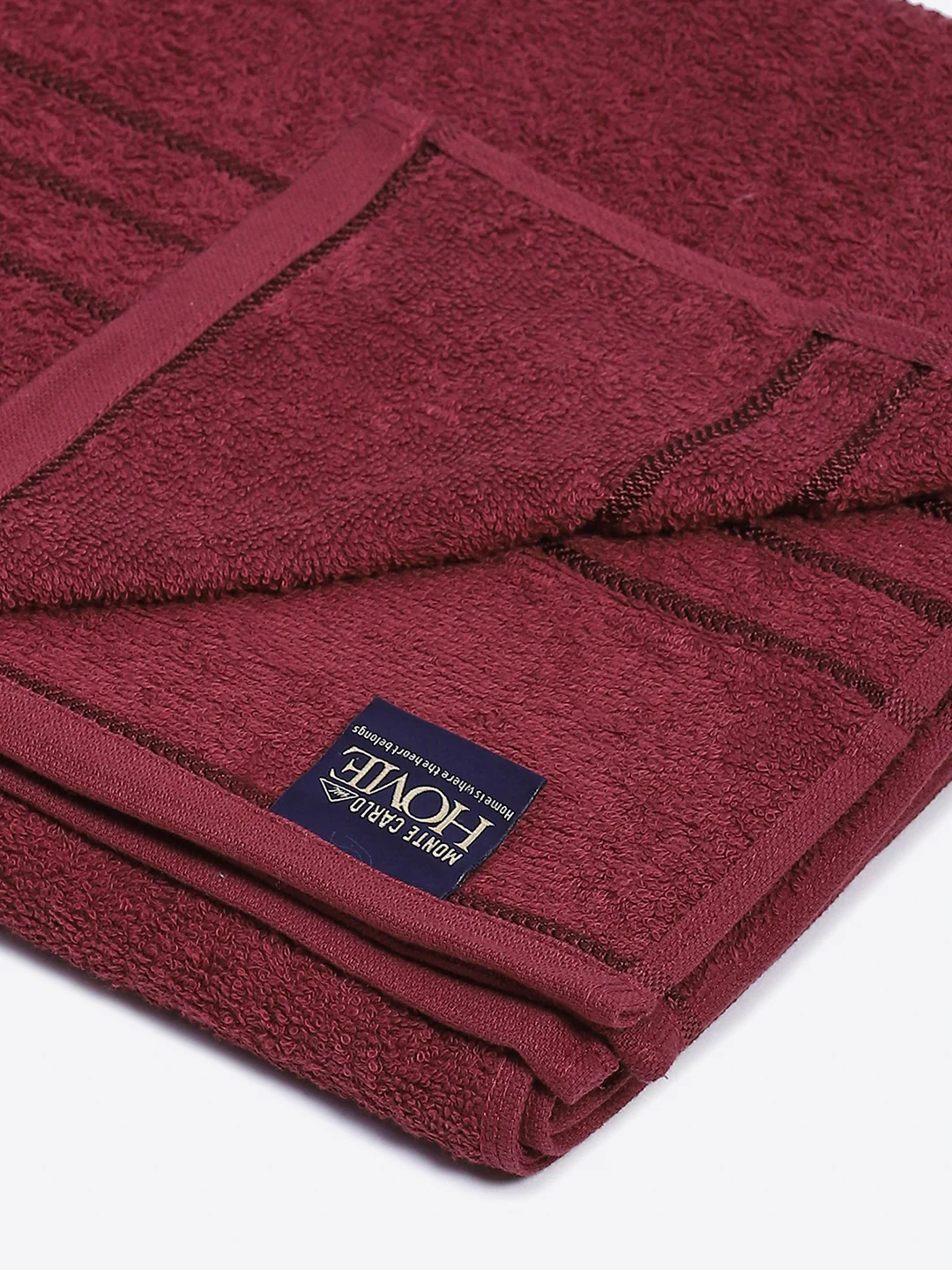 Maroon Cotton Solid 350 GSM Car Towel (Soho) - Image 3