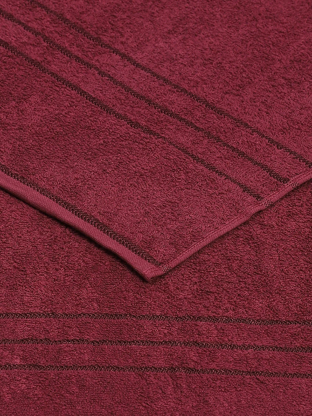 Maroon Cotton Solid 350 GSM Car Towel (Soho) - Image 4