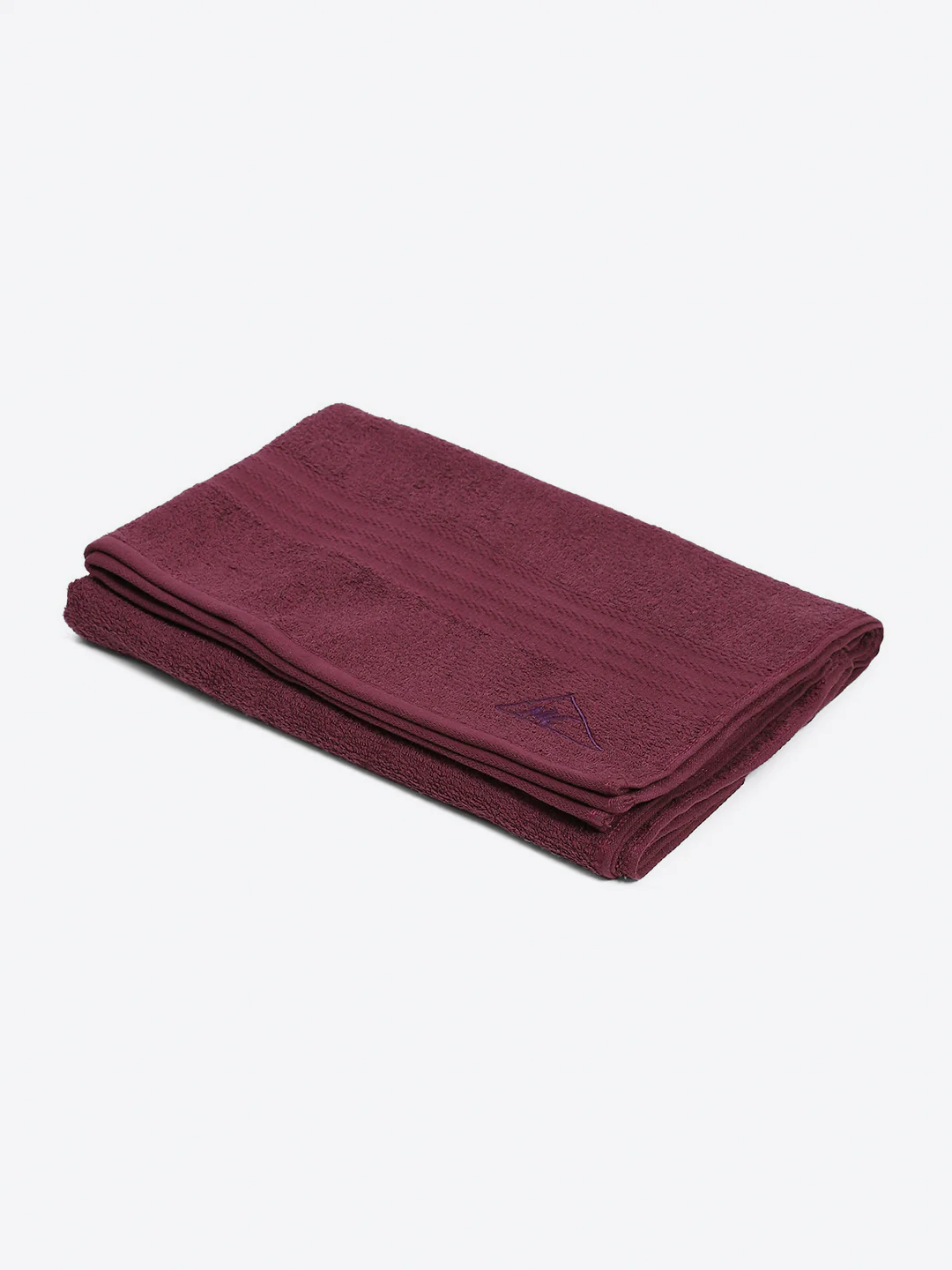 Maroon Cotton Solid 400 GSM Bath Towel (Jazz) - Image 2