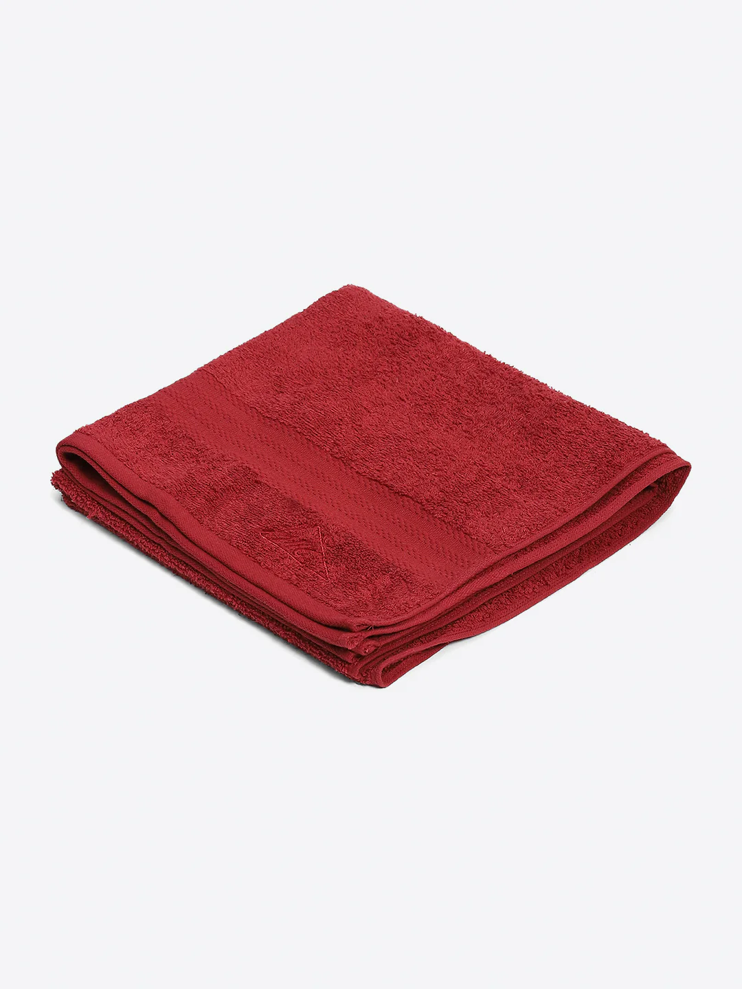Maroon Cotton Solid 400 GSM Bath Towel (Jazz) - Image 2