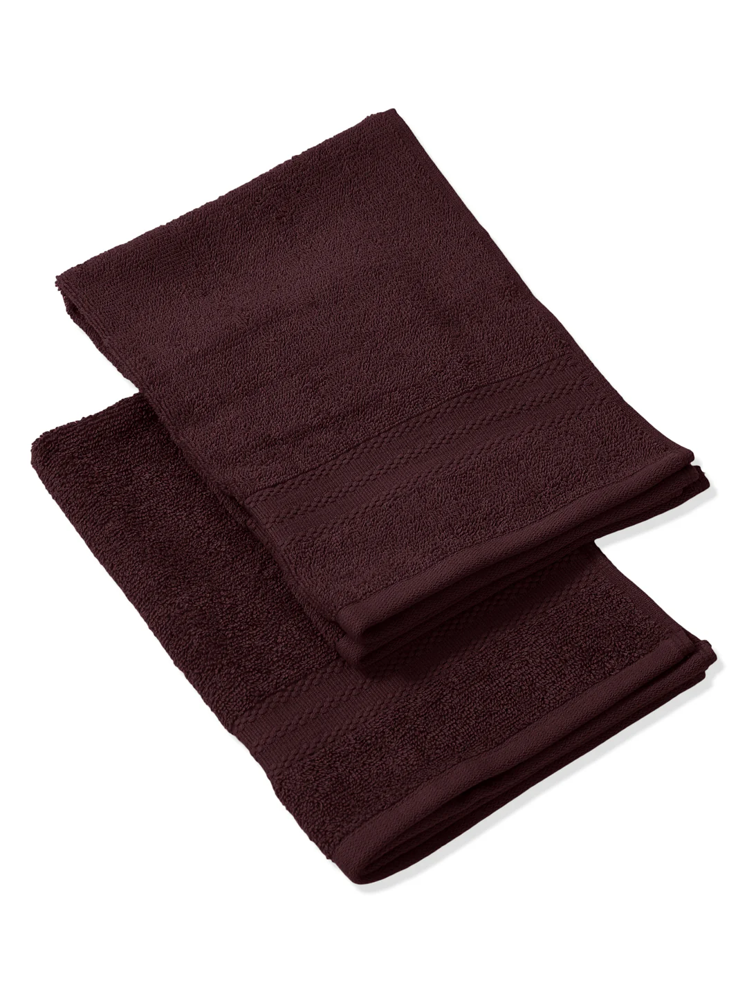 Maroon Pure Cotton Solid 380 GSM Hand Towel 2 Pc Set (Jazz Collection) - Image 6
