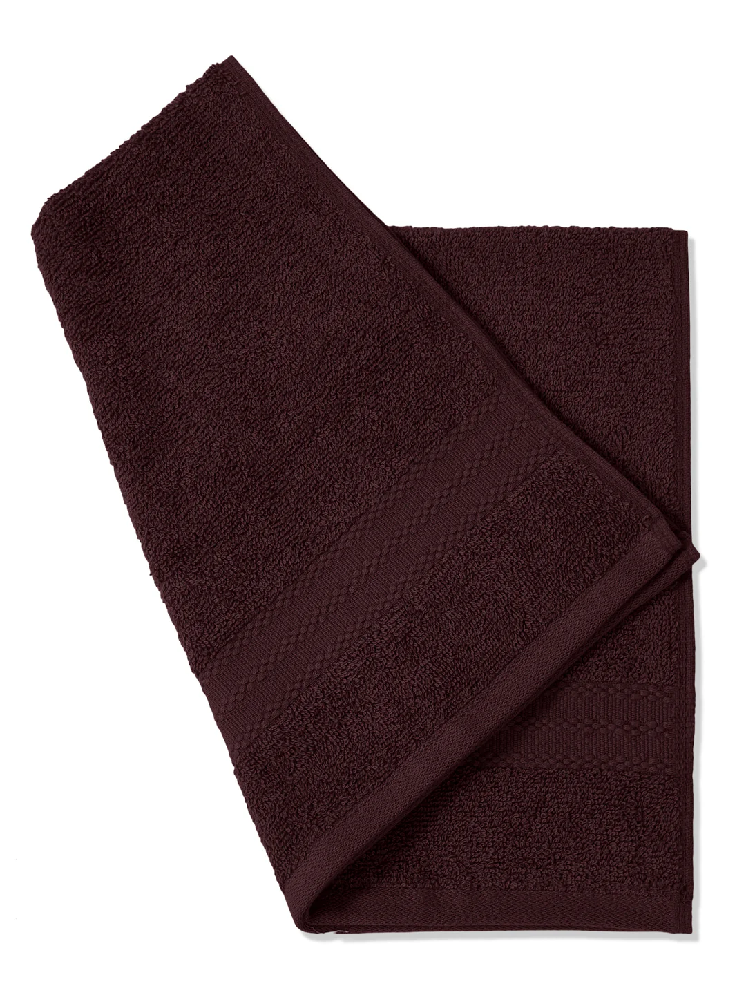 Maroon Pure Cotton Solid 380 GSM Hand Towel 2 Pc Set (Jazz Collection) - Image 8