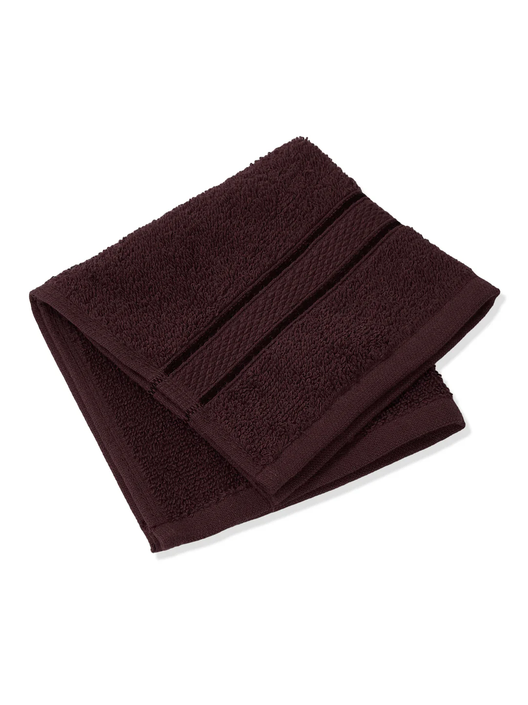 Maroon Pure Cotton Solid 400 GSM Face Towel 4 Pc Set (Jasper Collection) - Image 3