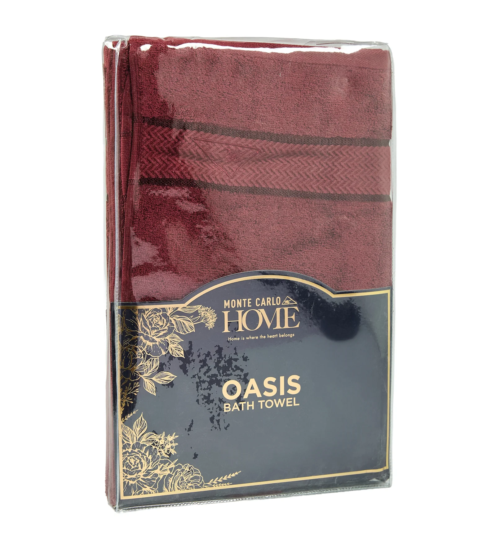 Maroon Pure Cotton Solid 450 GSM Bath Towel 1 Piece (Oasis Collection) - Image 9