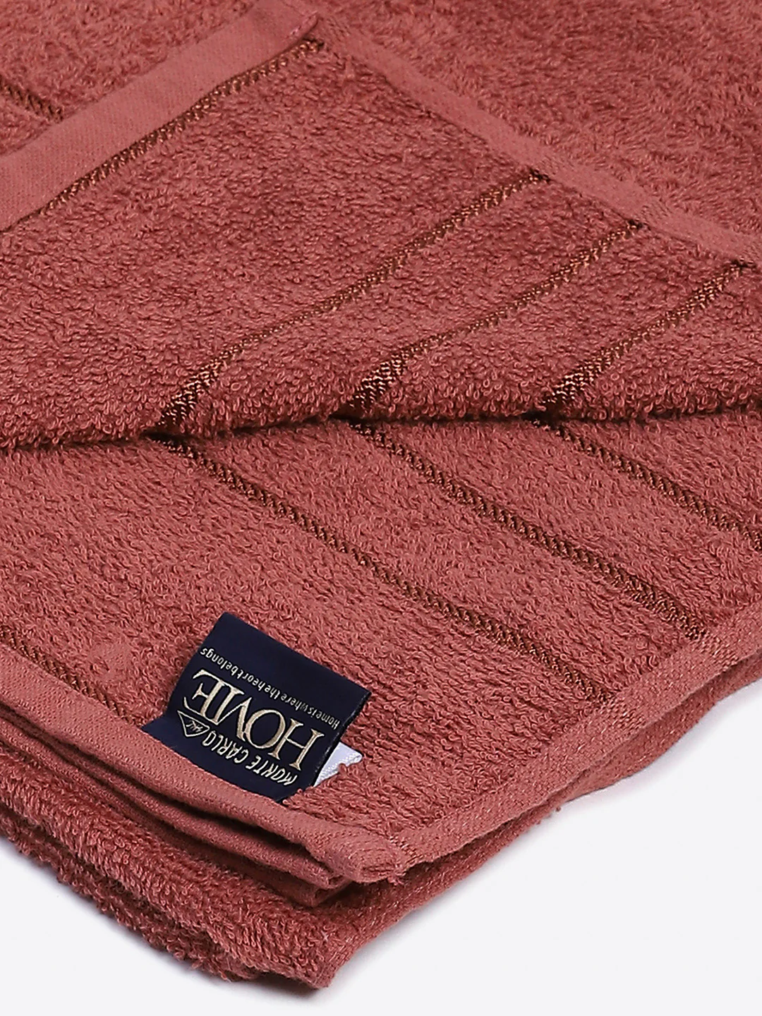 Mauve Cotton Solid 350 GSM Bath Towel (Soho) - Image 3