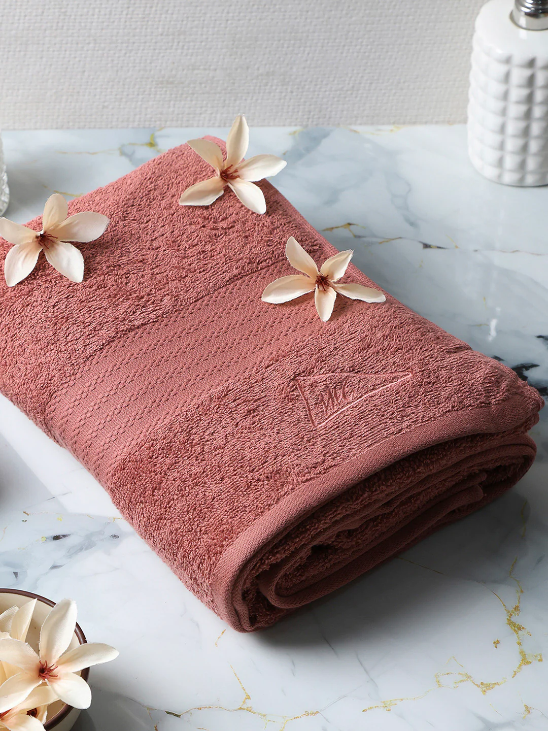 Mauve Cotton Solid 400 GSM Car Towel (Jazz)