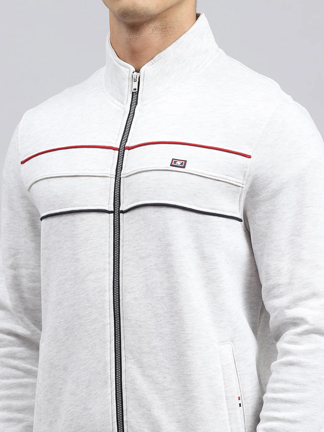 Men Beige Plain Tracksuit - Image 6