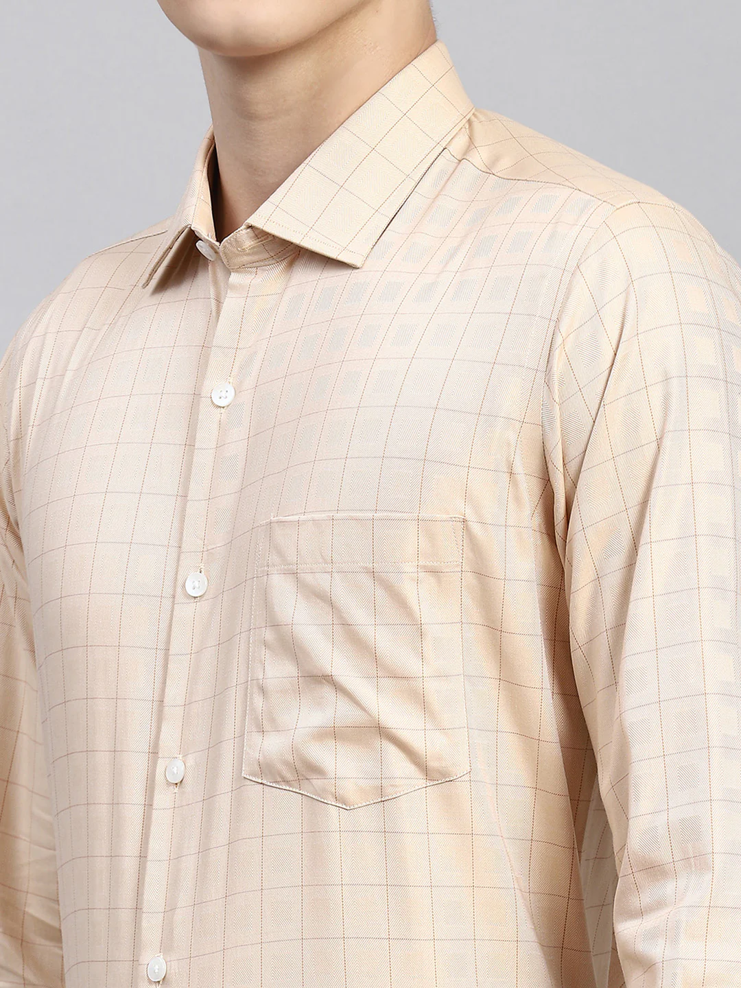 Men Beige Printed Shirt - Image 6