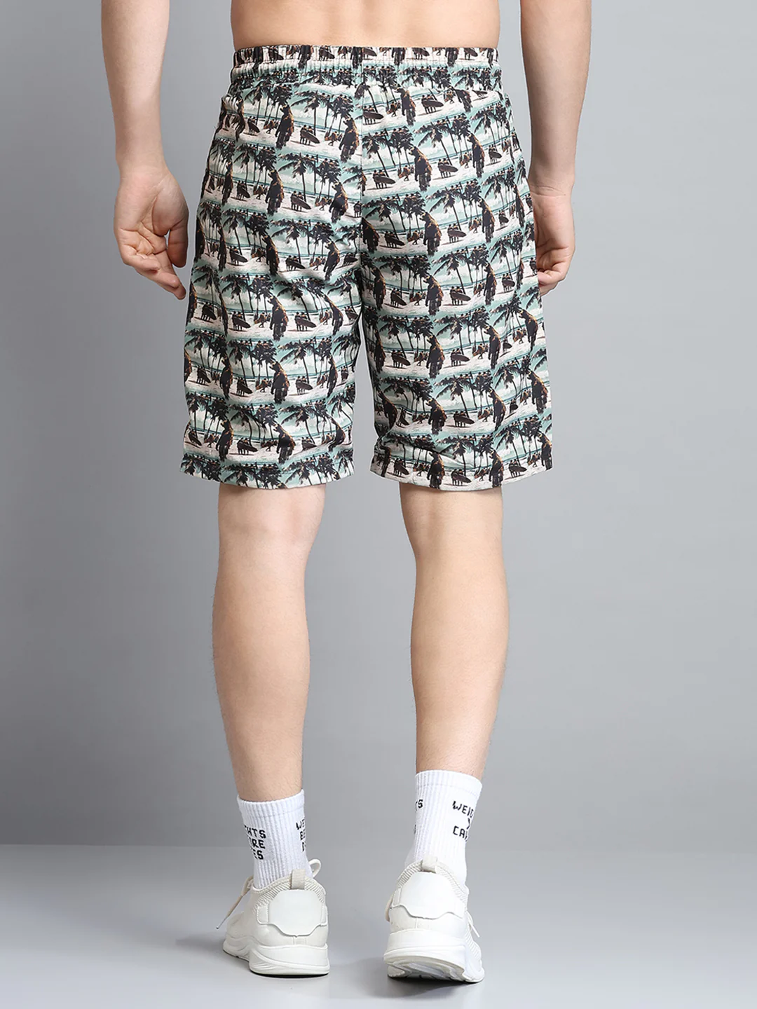 Men Beige Printed Short - Image 5