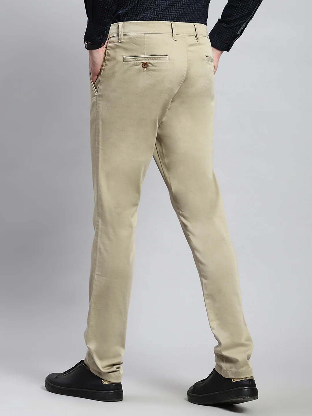 Men Beige Regular Fit Trouser - Image 5