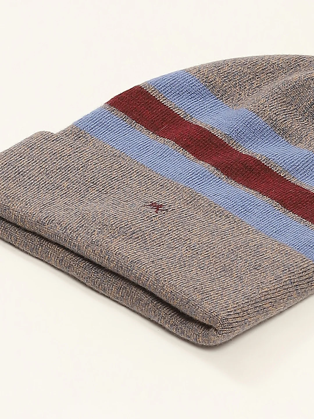 Men Beige Self Design Cap - Image 7