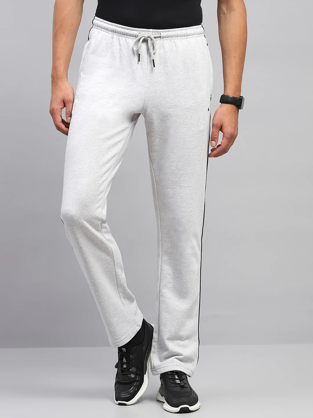 Men Beige Solid Regular Fit Lower - Image 2