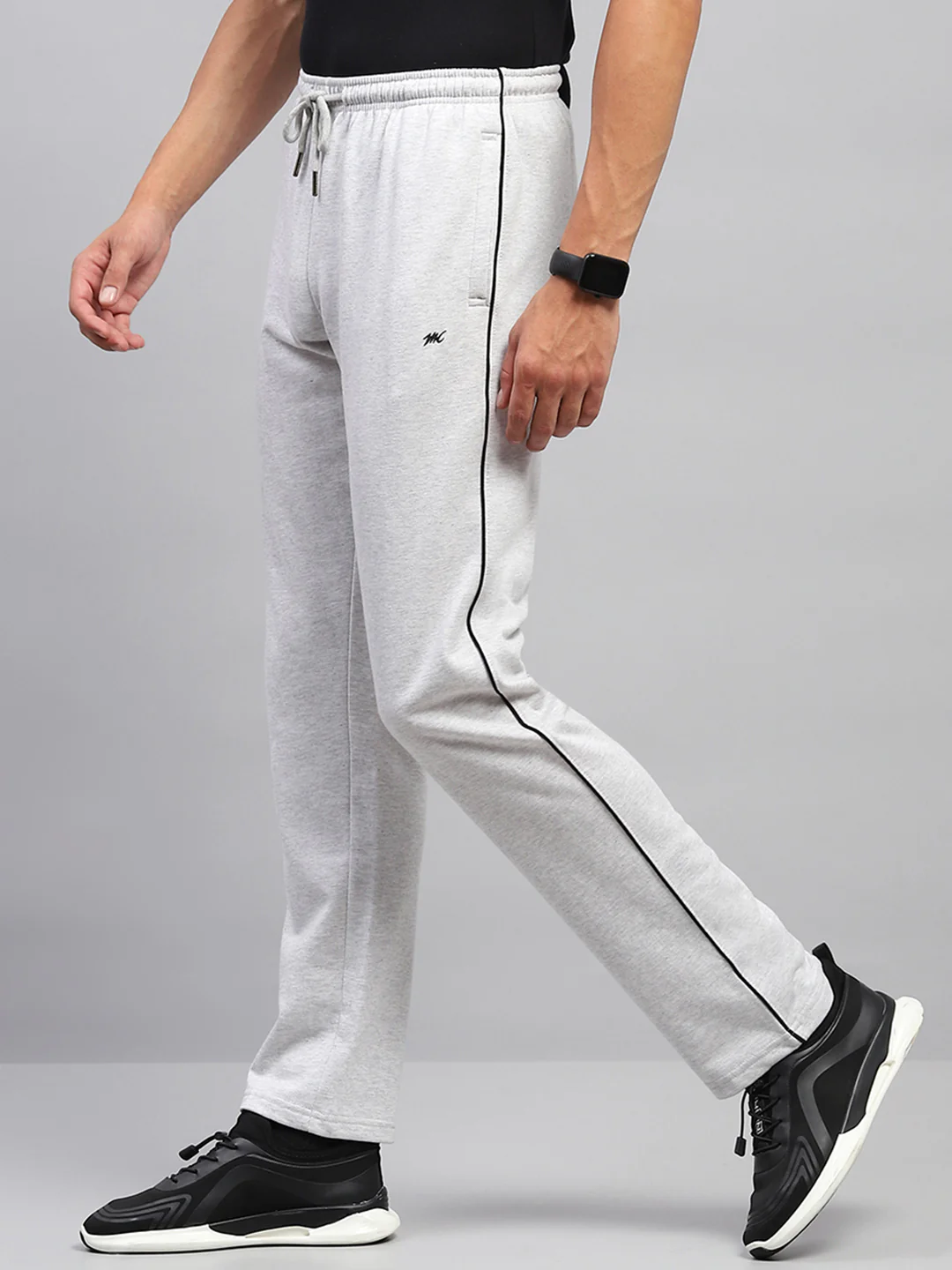 Men Beige Solid Regular Fit Lower - Image 3