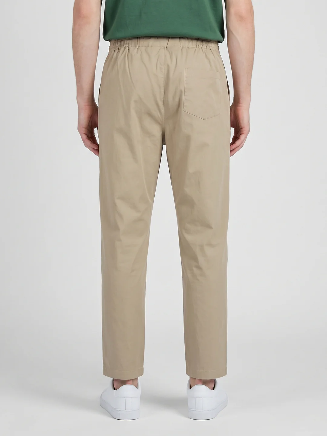 Men Beige Solid Regular Fit Lower - Image 4