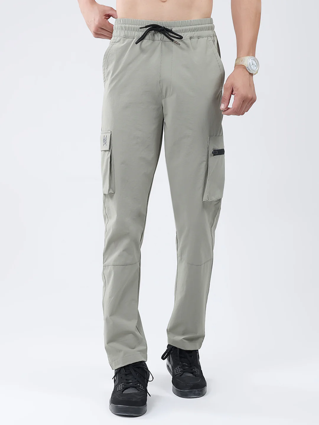 Men Beige Solid Regular Fit Winter Lower