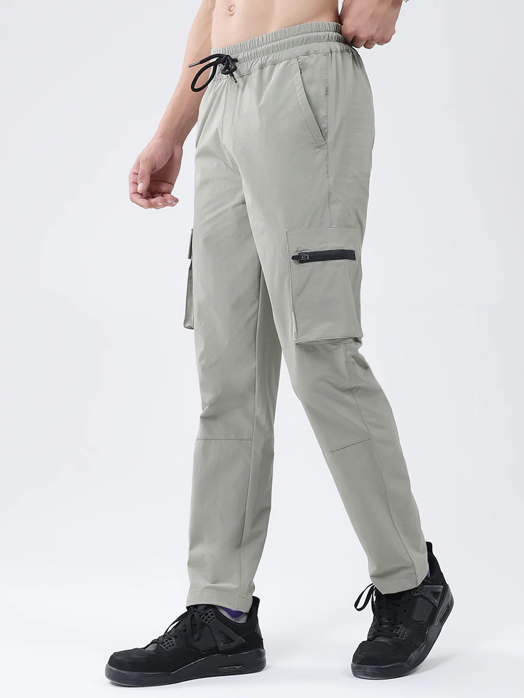 Men Beige Solid Regular Fit Winter Lower - Image 3