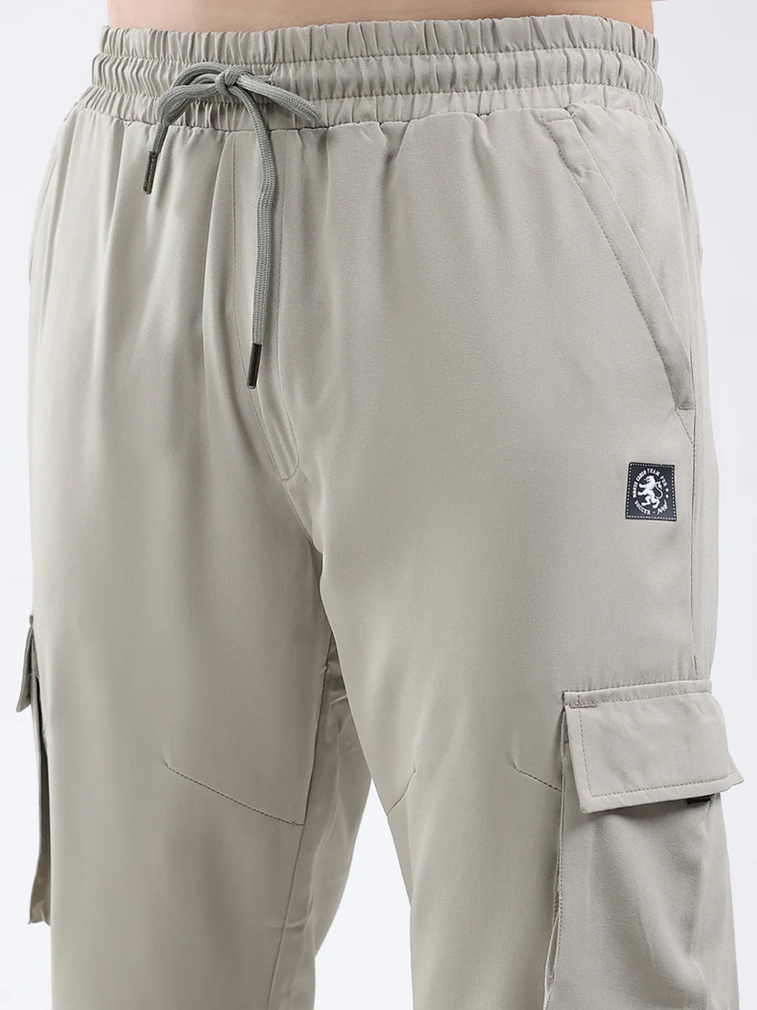 Men Beige Solid Regular Fit Winter Lower - Image 6
