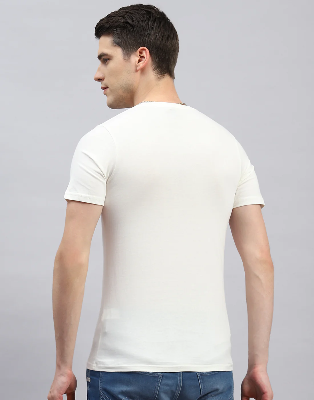 Men Black, Blue & Off White Solid Round Neck Half Sleeve T-Shirt (Pack of 3) - Image 10