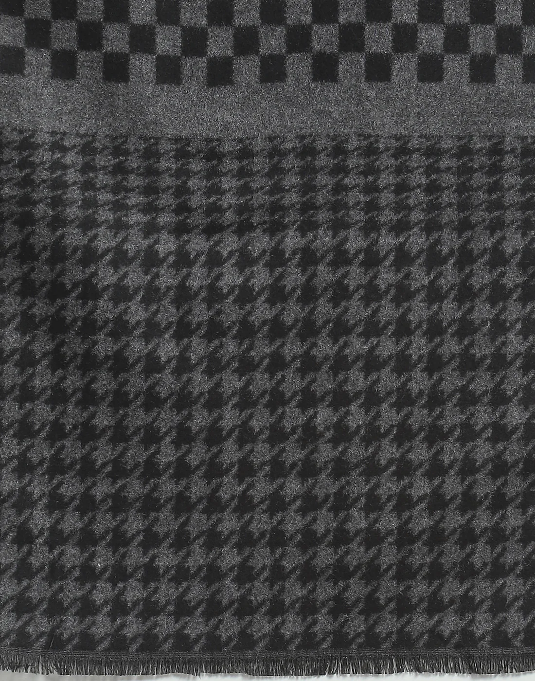 Men Black Check Muffler - Image 6