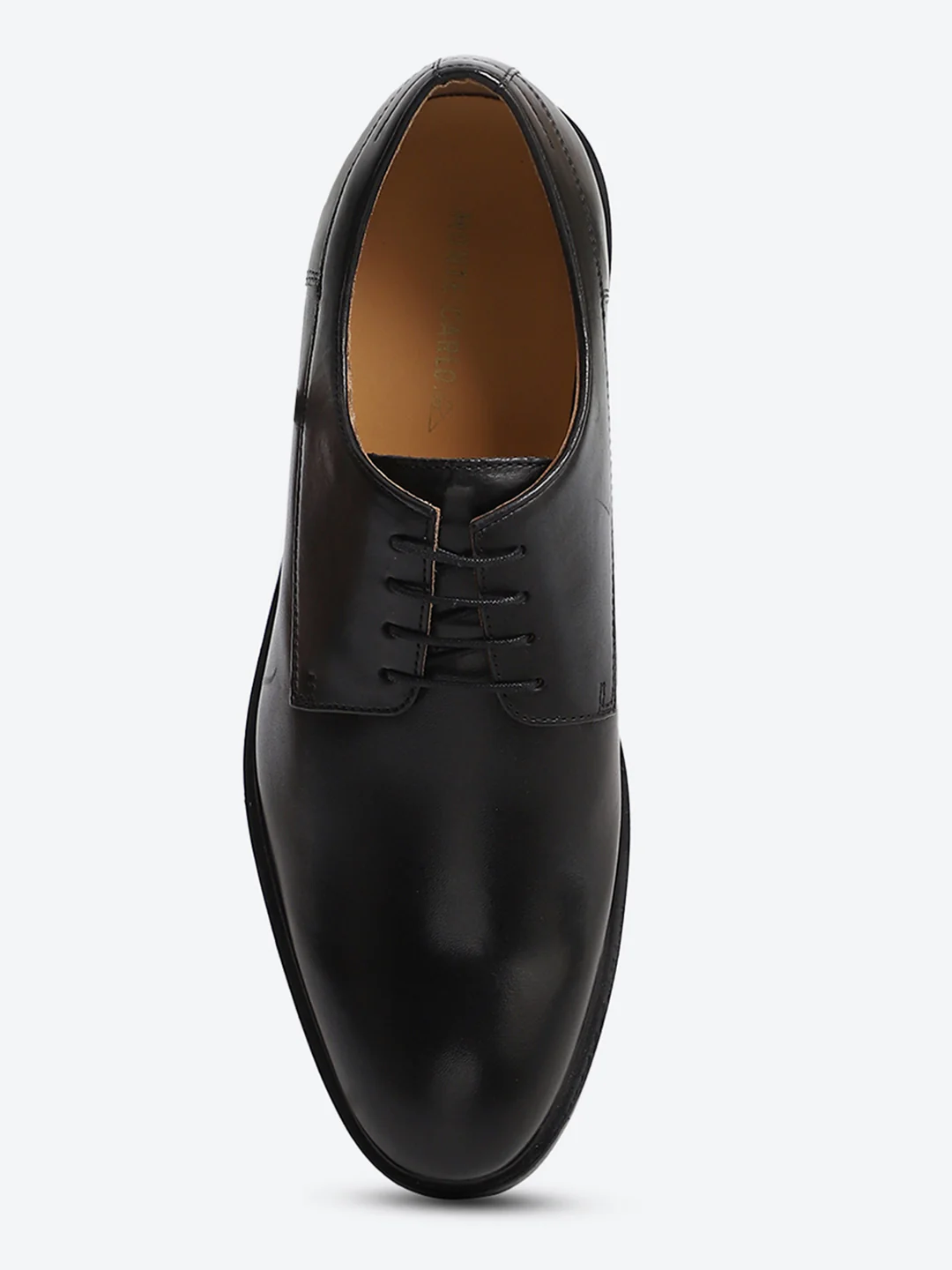 Men Black Lace Up Genuine Leather Formal Derby - Image 7