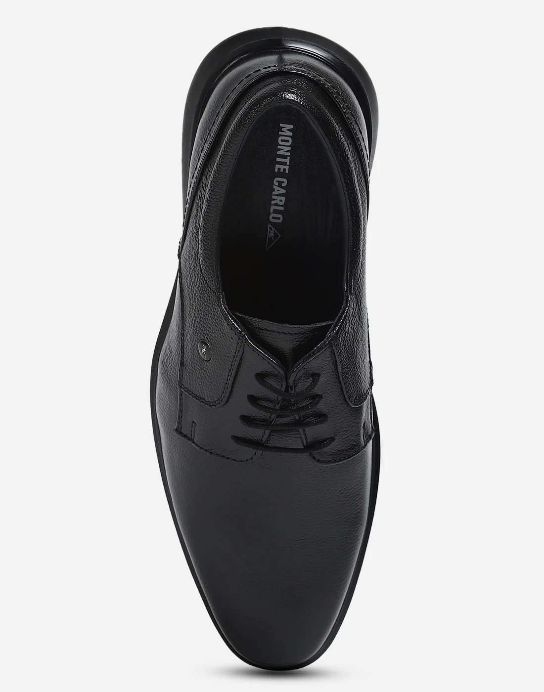 Men Black Lace Up Genuine Leather Formal Derby - Image 6