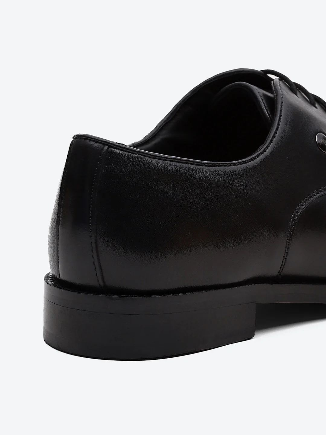 Men Black Genuine Leather Comfortable Lace-Up Formal Derby Shoes - Image 9