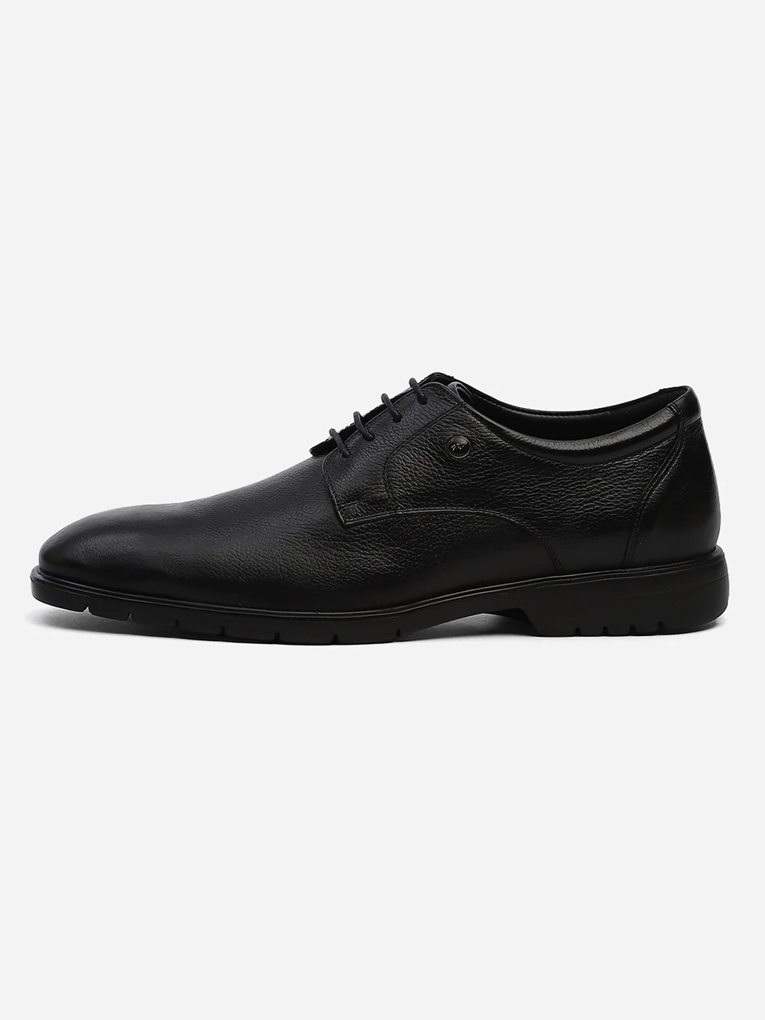 Men Black Lace Up Genuine Leather Formal Derby - Image 4