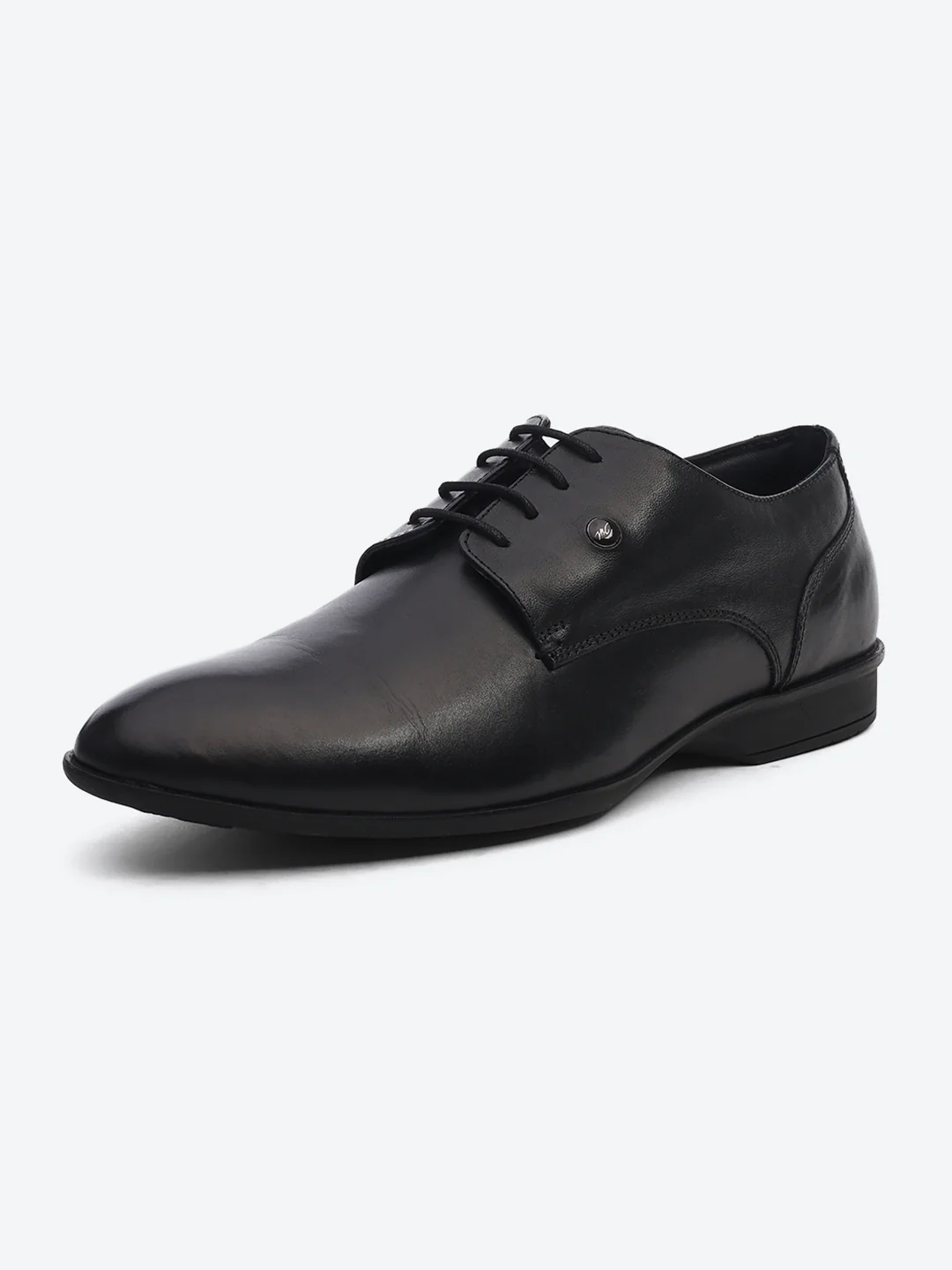 Men Black Lace Up Genuine Leather Formal Derbys - Image 3