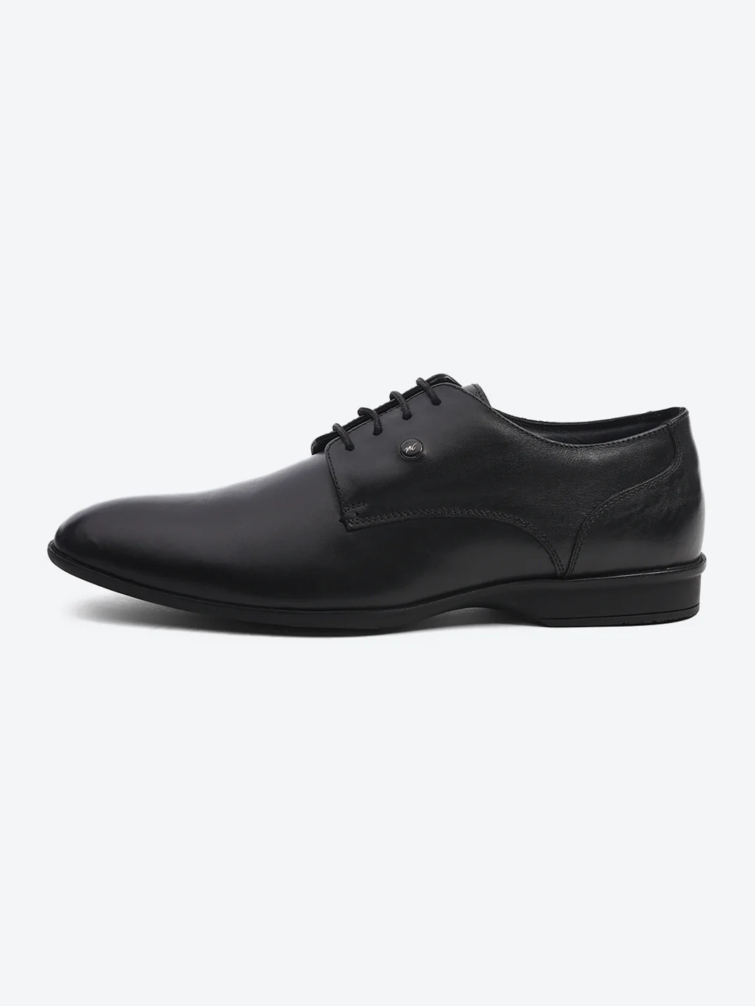 Men Black Lace Up Genuine Leather Formal Derbys - Image 4