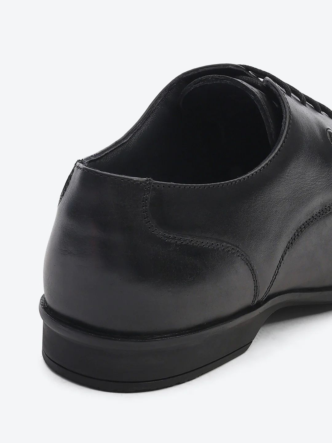 Men Black Lace Up Genuine Leather Formal Derbys - Image 9
