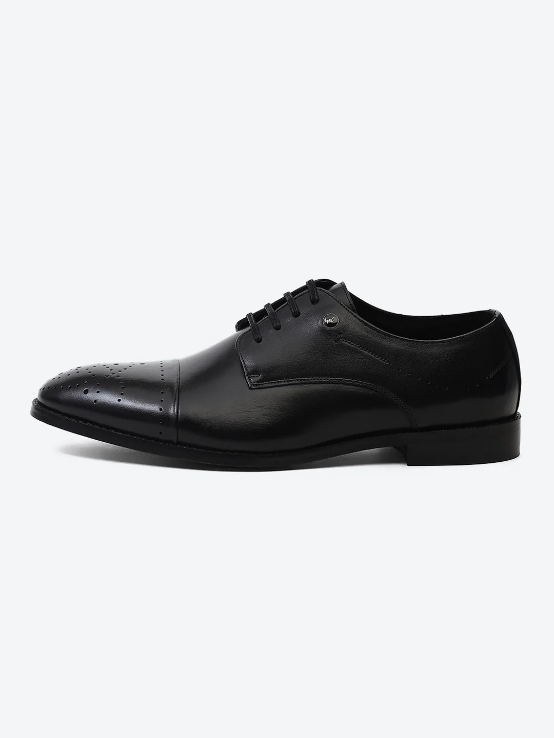 Men Black Lace Up Genuine Leather Formal Shoes - Image 4
