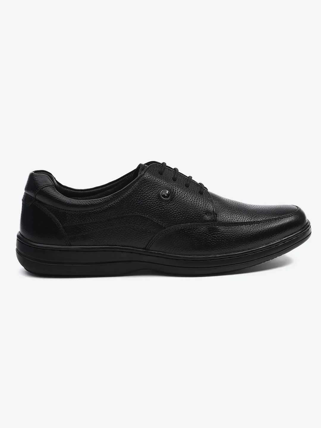 Men Black Lace Up Genuine Leather Formal Shoes - Image 5