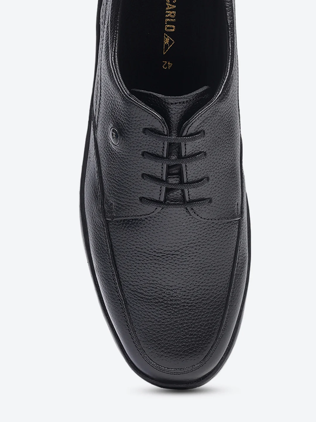 Men Black Lace Up Genuine Leather Formal Shoes - Image 7