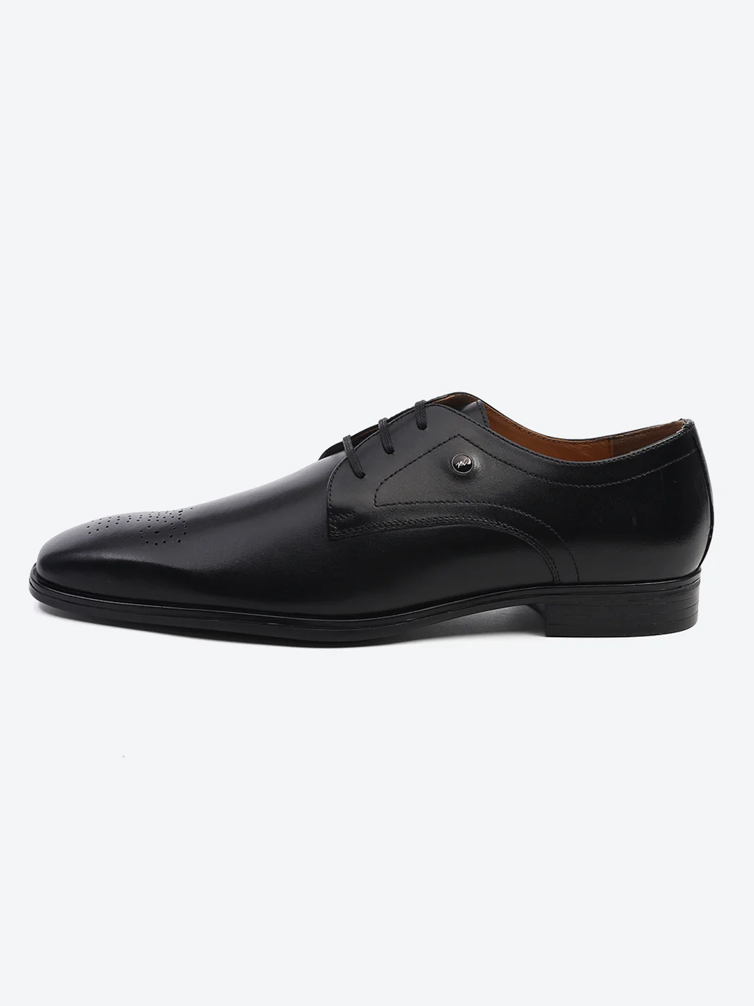 Men Black Lace Up Genuine Leather Formal Shoes - Image 4