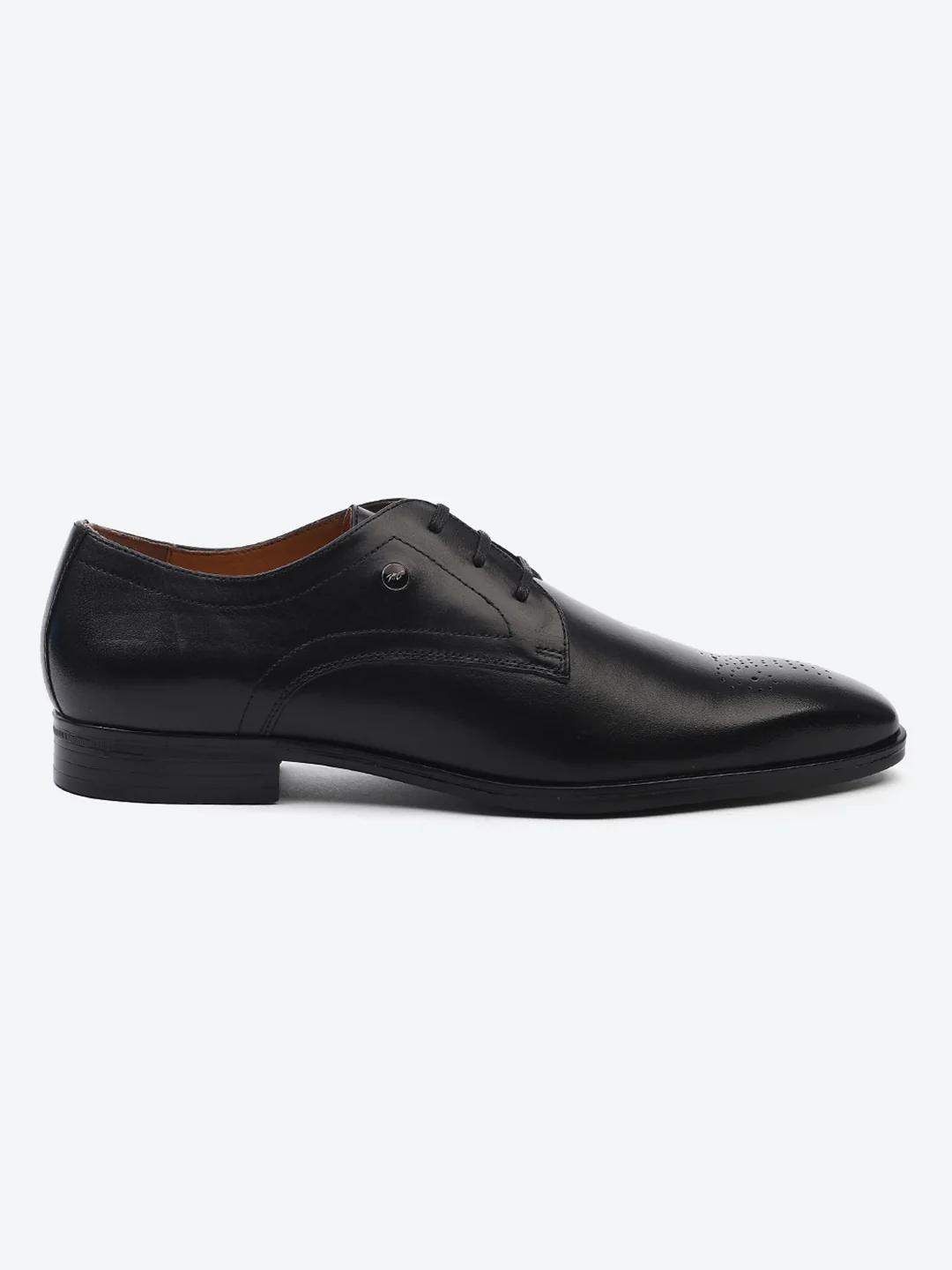 Men Black Lace Up Genuine Leather Formal Shoes - Image 5