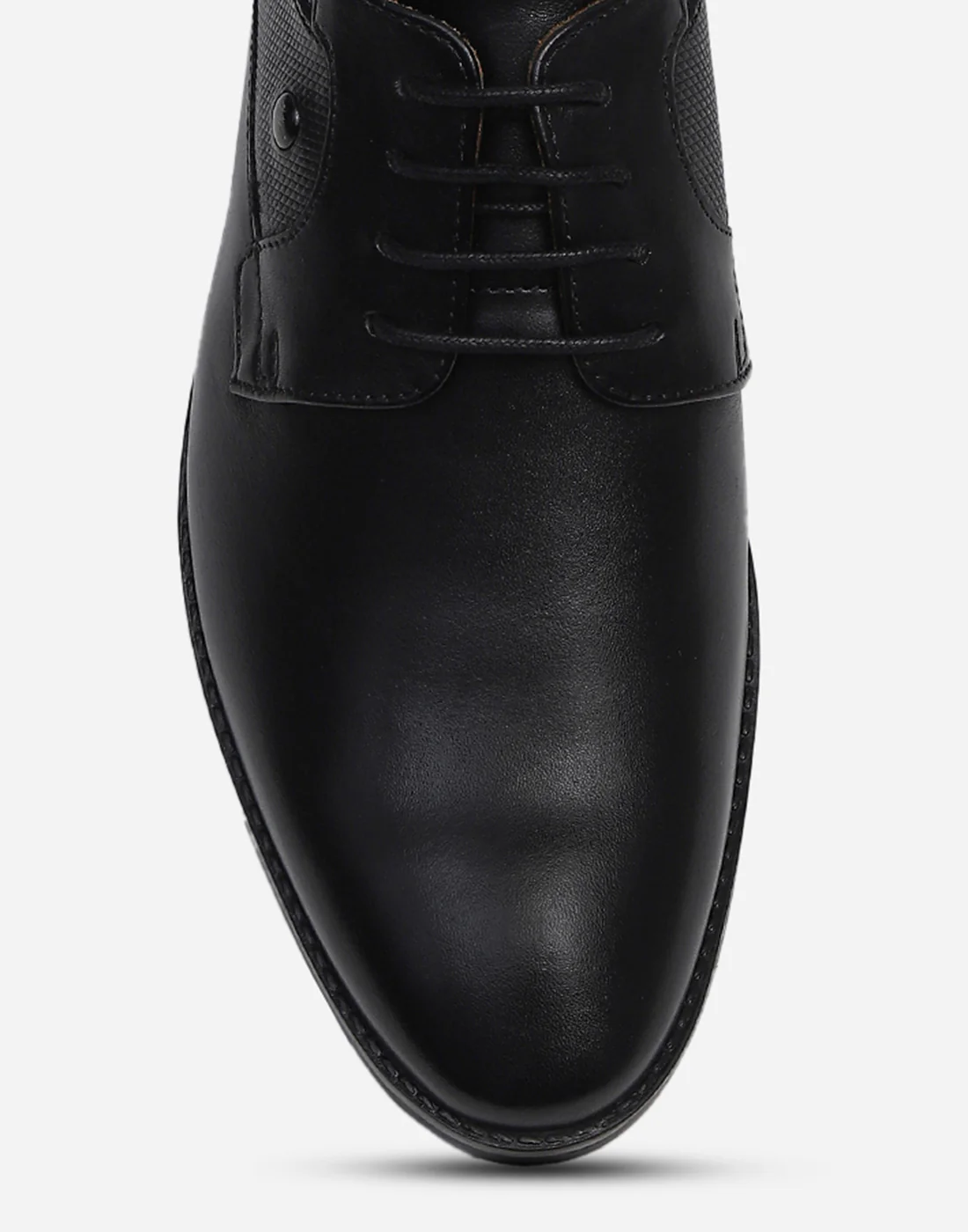 Men Black Lace Up Genuine Leather Formal Derby - Image 7